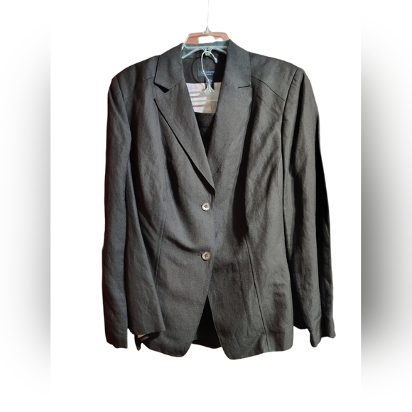 Context Woman Brown Linen Blend 2PC Suit | Size 18W | NWT - Picture 3 of 14